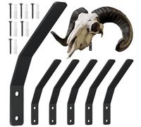 Zonon Lot de 6 grands cintres européens en forme de tête de mort de cerf pour extérieur, ours, élan, mule, antilope, coyote, buffle, pronghorn et petits animaux de gibier