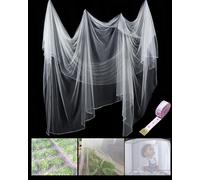 Zonon Moustiquaire de Jardin, Filet de Protection Contre Les Mouches, Les Oiseaux, la Chasse et Les Plantes aveugles (Blanc, 1,6 x 6 m)