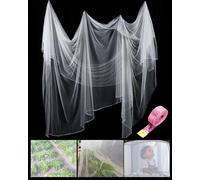 Zonon Moustiquaire de Jardin, Filet de Protection Contre Les Mouches, Les Oiseaux, la Chasse et Les Plantes aveugles (Blanc, 3 x 10 m)
