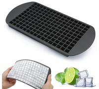 Zonopy Mini glaçons en silicone pour 160 glaçons de cuisine, sans couvercle, boissons, bière, nourriture pour bébés, glaçons aux fruits, 1 x 1 cm, noir