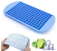 Zonopy Mini glaçons - En silicone - Pour 160 glaçons - Sans couvercle - Pour boissons, bière, nourriture pour bébé - 1 x 1 cm - Bleu