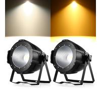 ZonQoonz 2PCS 100W COB Par LED Blanc Froid/Chaud, Projecteur Par avec DMX512 Maître-Esclave, Lumière Stroboscopique pour Photographie, Église, Anniversaire, Mariage, DJ, Théâtre