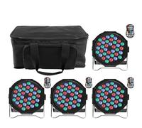 ZonQoonz 4 PCS RGB Par 36 LED Batterie Rechargeable avec Sac, 36W Lumiere de Scene Exterieur avec Télécommande, Party Uplights pendant 7 à 15 Heures pour Disco Bar Mariage Groupe Noël Halloween
