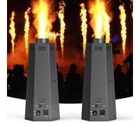 ZonQoonz Lot de 2 projecteurs de flammes 150 W avec contrôleur DMX, machine à jet de flamme Dj pour concerts, spectacles, fêtes, Halloween, Noël, événements sportifs