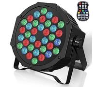 ZonQoonz RGB Par 36 LED Batterie Rechargeable, 36W Lumiere de Scene Exterieur avec Télécommande, Party Uplights Peut s'allumer pendant 7 à 15 Heures pour Disco Bar Mariage Groupe Noël Halloween