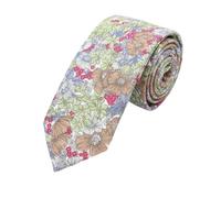 ZONSHJDKR Cravates pour Hommes Cravate élégante à Motif Floral for Homme et Femme, en Coton, Motif Cachemire, étroite et Fine, idéale for Un Mariage ou Une soirée(Light Purple)
