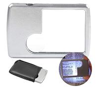 ZONSHJDKR Loupe de bijoutier Loupe avec lumière, Portable, 6X, 3X, Type Carte LED for Lecture, Inspection, Bijouterie