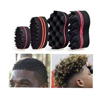 Zonster 1 Pcs Twir Magic Twist Sponge Draine Draine Afro Bobine Barber Sponge pour Curl Curling Sponge Brosse Hommes Femmes Spoam Sponge Sponge Grand Petits Trous pour Garçon Fille