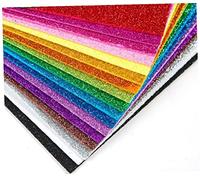 Zonster 10 Feuilles Scintillons Papier en Mousse Paillettes pour Enfants pour Enfants Craft Activités Cutters Flash Broadcase Feuilles Papier, Taille unique