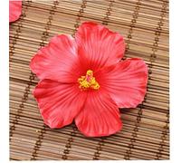 Zonster 10pcs Hibiscus Fleurs Hawaii Fête Été Fête Décorations Artificielles Fleurs Hula Filles Favoriser Décoration Fleur Rouge