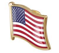 Zonster 1pc Metal American Drapeau Pin Badge Broche Pin Broche USA Etats-Unis d'un Poupille Drapeau Pin Nouveauté Accessoire