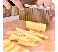 Zonster Couteau de Pommes de Terre en Acier Inoxydable Potato Chip Pâte à légumes Crinkle onduleux Cutter de Haute qualité Fruits Slicer Couteau Cutter Alimentaire