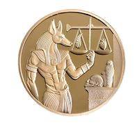 Zonster Gold Plated Egypte Protecteur Death Protecteur Anubis Cooin Copy Cooines Cooins Collection Pièces Commémoratives Égyptiennes Cadeau Collection
