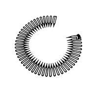 Zonster Plastique Full Circle Extensible Dents Peigne Flexible Bandeau Pince Nettoyant Visage Fixe Accessoires