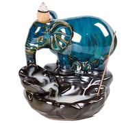 ZONSUSE Brûleur D'encens Céramique Eléphant, Porte-encens Elephant Return, Support Encens Elephant, pour Yoga Méditation Pleine Conscience Décoration de Maison ou de Bureau (Eléphant)
