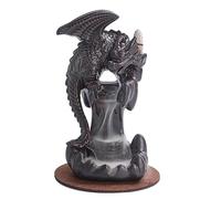 ZONSUSE Brûleur D'encens Dragon, Porte-encens Ptérosaure, Brûleur D'encens Cascade Dragon, Cadeaux D'aromathérapie pour la Méditation et Le Yoga pour Maison Bureau Statue de Dragon (Ptérosaure)