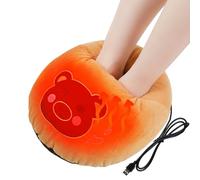 ZONSUSE Chauffe-Pieds en Forme de Ours, Chauffe Pieds Électrique 5V 2A, Température onstante 45°C, Prêt à l'emplo, Magnifique Cadeau d'hiver pour Le Nouvel an, Noël ou Un Anniversaire (Ours Brun)
