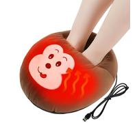 ZONSUSE Chauffe-Pieds en Forme de Singe, Chauffe Pieds Électrique 5V 2A, Double Usage à Domicile et au Bureau, Prêt à l'emploi, Cadeau Amusant pour Enfants, Etudiants et la Famille (Singe Brun)