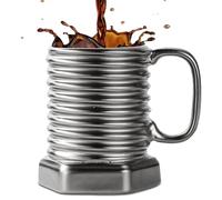 ZONSUSE Mug Vis Mécanique Drôle, Tasse à Café 3D en Céramique Style Industriel, Mug Original pour Bureau et Atelier, Cadeau pour Homme, Ingénieur, Bricoleur, 380ml (Boulons en Argent)
