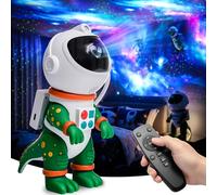 ZONSUSE Projecteur Ciel Etoile Dinosaure Astronaute, Veilleuse Galaxy avec 8 Modes, Rotation 360°, Télécommande & Minuteur, Lampe Ambiance Chambre pour Enfants, Adultes, Fêtes & Cadeaux (Vert)