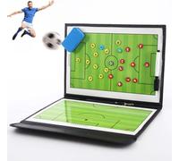 ZONSUSE Tableau Tactique Football, Entraîneur Board Footballs, Tableau Magnétique Portable, avec Marqueurs, Gommes, Aimants D'équipe, pour Entraînements Tactiques, Cours et Compétitions (Football)