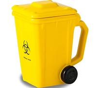 ZONSUSE Tasse à Café en Céramique en Poubelle Forme, Tasse Tasse à Thé en Porcelaine avec Poignée et Roulette de Recyclage, Mug Poubelle, Cadeau pour Homme, Femme, Amis, Frères, 400ML (Jaune)
