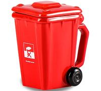 ZONSUSE Tasse à Café en Céramique Forme Poubelle, Mug en Porcelaine Avec Poignée et Roulette de Recyclage, Cadeau Pour Homme, Femme, Amis, Frères, 400ML (Rouge)