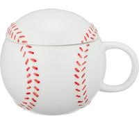 ZONSUSE Tasse Baseball, Mug Original de Baseball, Tasse à Café Sphère avec Couvercle, Tasse de Baseball Personnalisée, Cadeau Homme Original pour Hommes Garçons Fille Anniversaire 380ml (Base-ball)