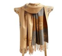 ZONTO Châle Imitation À Double Face Écharpe Cachemire Automne Et Châle À Double Filet À Double Usage-H