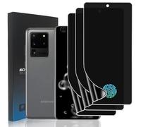 zonyee 3 Pièces Protection Écran Anti-Espion Compatible avec Samsung Galaxy S20 Ultra, [Non Verre] Flexible TPU Film de Confidentialité Protecteur D'écran, Compatible Lecteur d’Empreinte