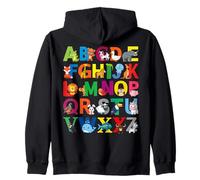 Zoo Animal Alphabet ABC Apprentissage Cute Kindergarten Teacher Sweat à Capuche