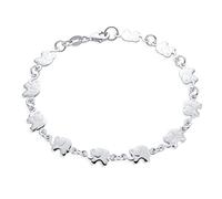 Bling Jewelry Zoo Animal Caravan Lucky Station Multi Charm Éléphante Bracelet Layering Strand Pour Femmes Ados Argent Sterling 925