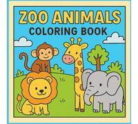 Zoo Animals Coloring Book: Easy & Bold designs for kids!