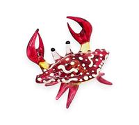 Zoo Craft Figurine en Verre soufflé à la Main Crabe Rouge Faite à la Main Art Miniature Animal