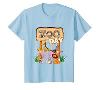Zoo Day Family First Zoo Field Trip Safari Squad Assorti T-Shirt, Enfant, Bleu Céleste, 10 Ans