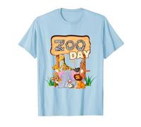 Zoo Day Family First Zoo Field Trip Safari Squad Assorti T-Shirt, Homme, Bleu Céleste, S