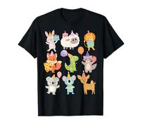 Zoo Day Wildlife 9 Animals Birthday Party Women and Kids T-Shirt