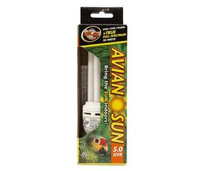 Zoo Med AS-C5E AvianSun 5.0 Lampe UVB pour volière d'oiseaux 26 W, fluocompacte en verre de quartz