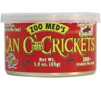 Zoo Med Can O' Crickets Mini Size Food for Reptile Fish Birds 1.2 Ounce - 4 Pack