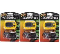 Zoo Med Digital Reptile Terrarium Thermometer with Temperature Probel - 3 Pack