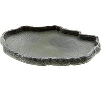 Zoo Med Mangeoire très grande pour reptiles Repti Rock – Indestructible antibactérien – 32×2,5×24 cm