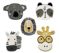 Zoo Set 5 pièces animal - Ecusson thermocollant patches appliques