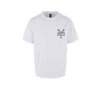 ZOO YORK T-Shirt 'Bones' gris foncé / noir / blanc, Taille XS