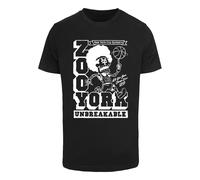 ZOO YORK T-Shirt 'Funky Balling' noir / blanc, Taille M
