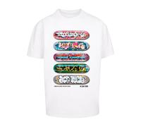 ZOO YORK T-Shirt 'Skateboards' marron / rose / rouge / blanc, Taille XS