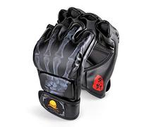 ZooBoo des Gants MMA, Gants de Boxe Demi-Doigt Mitaines MMA avec Bande de Poignet Ajustable Gants UFC pour l'entraînement au Sac de Frappe de Sanda Sparring