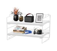 Zoobotanica Étagère de table, organisateur de bureau, bibliothèque en bois et fer, à 2 animaux, multifonction, pour plateau de bureau et commode, étagère de rangement pour la maison, le bureau