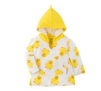 Zoocchini Accappatoio Cover Up UPF 50+, Puddles L'anatroccolo Combinaison de Bain, Jaune (Duck Duck), Unique (Taille Fabricant: S/M 0-12M) Mixte bébé