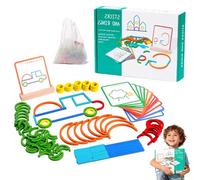zoocco 142 Piece Smart Sticks for Kids, Quick Thinking Sticks and Rings Learning Set, Boosts Imagination & Problem-Solving Skills, Brain Teaser for Preschoolers (1 Set)