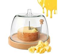 zoocco 2026 New Cheese Curler Wheel, Stainless Steel Blade Cheese Curler with Lid, Chocolate Flower Shaver, Create Rose-Shaped Cuts Effortlessly (A#03)